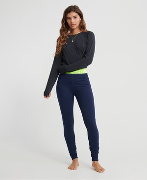 Superdry Carbon Base Layer Leggings Női Baselayer Sötétkék | EJOCU4758